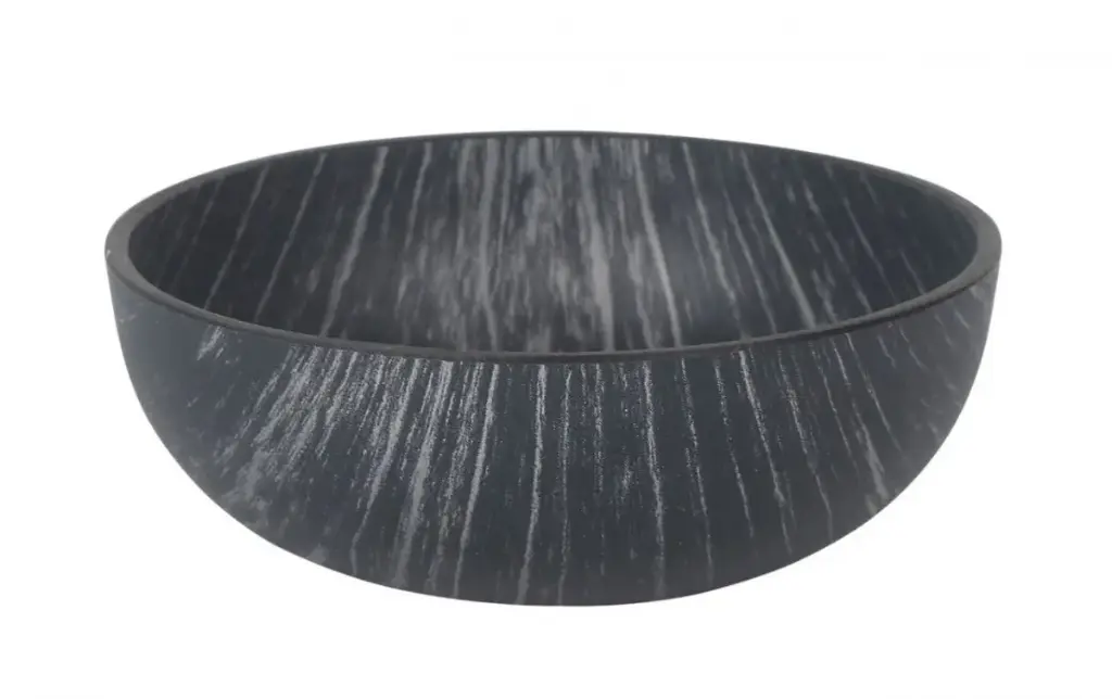 Bol redondo PS negro 10x3,5 cm