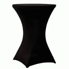 Funda mesa cóctel alta negra 80 cm