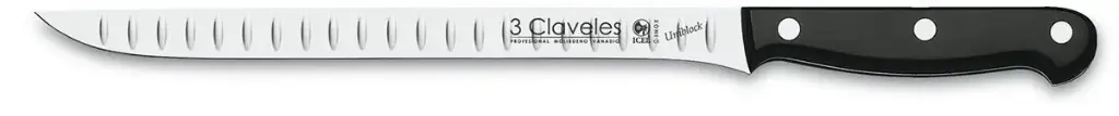 Cuchillo jamonero alvéolos 24 cm