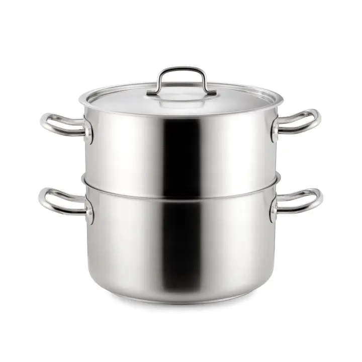 Conj. vapor. recta con tapa Inox-Pro 24 cm