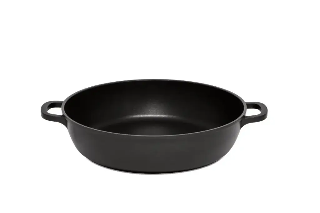 Cacerola Baja Aluminio Fundido Black Series Sin Tapa 40 Cm.
