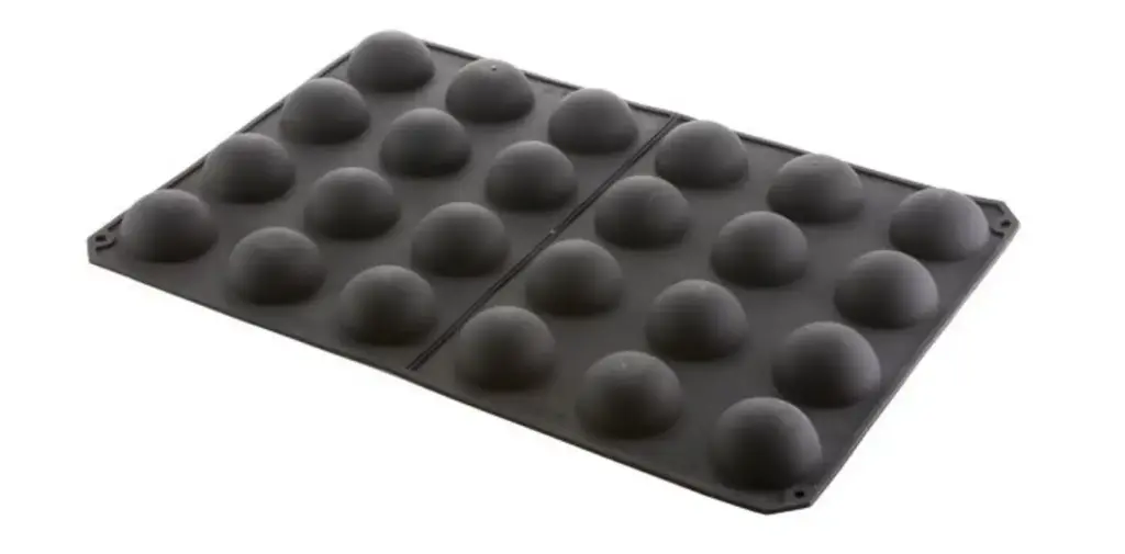 Molde silicona semi-esferas 70 mm 24 unidades