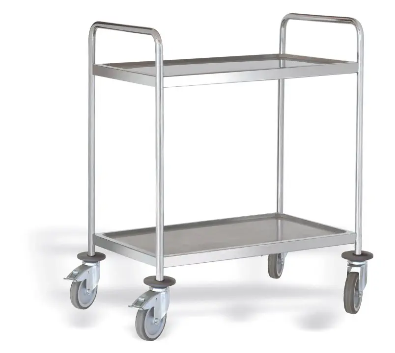 Carro serv de acero inoxidable 2 Est 900x500