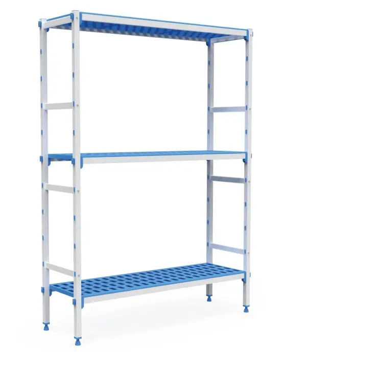 Estanteria Aluminio / Polietileno 3 Niveles 1375X555X1750 2 S1 + 3 T13