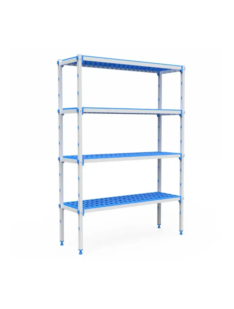 Conjunto estantería aluminio polietileno 2388555x1750 4 niveles