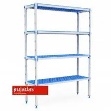 Conjunto Estanteria Aluminio Polietileno 4 Niveles 2930X555X1750 Mm.