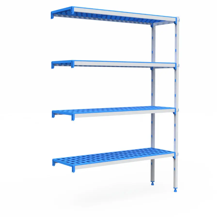 Estanteria Angular Aluminio / Polietileno 4 Niveles 1920X555X1750 Mm.