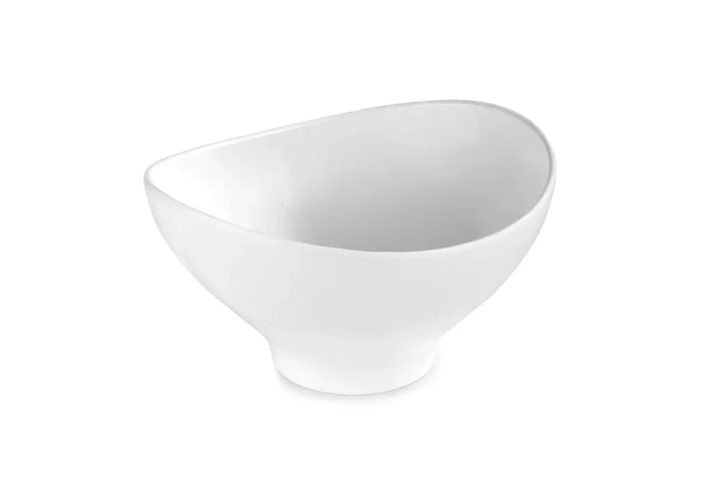 Ensaladera Oval Melamina Blanca 29X16,5X15 Cm.