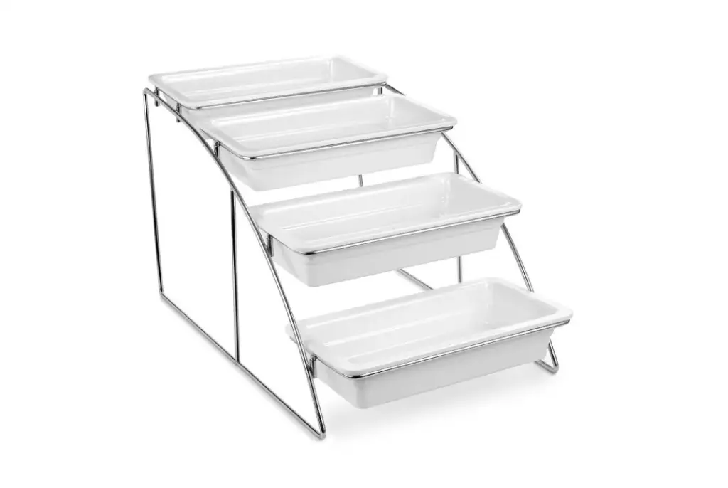 Expositor buffet de acero inoxidable GN 1/3