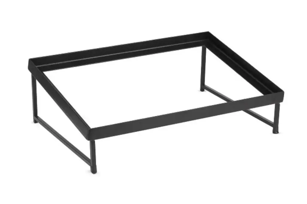Soporte Metalico Inclinado Caja Madera Buffet 1 Nivel 45X30 Cm.