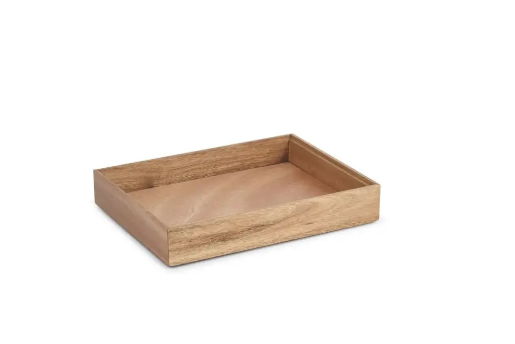 Caja Madera Rectangular Buffet 30X22X5 Cm.