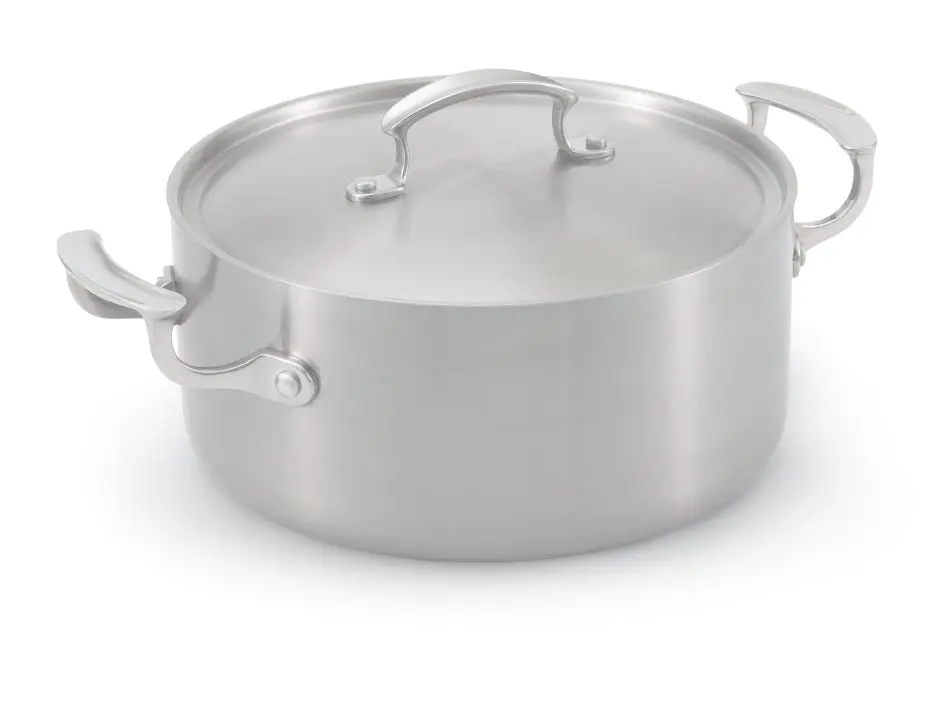 Cacerola Miramar de acero inoxidable con tapa 24 cm