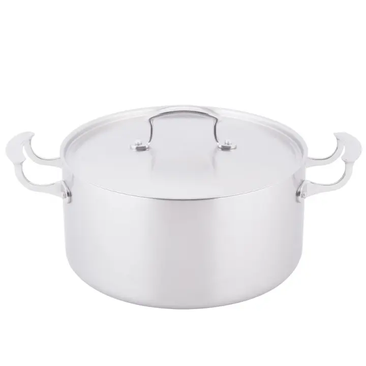 Cacerola Miramar de acero inoxidable con tapa 25,8 cm