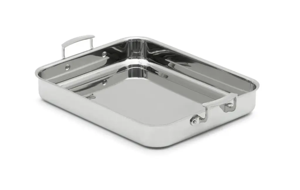 Rustidera Miramar de acero inoxidable con asas 3713x30x5,1 cm