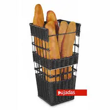 Cesta Pan Baguette Pp. Negra 29X29X47,5 Cm.