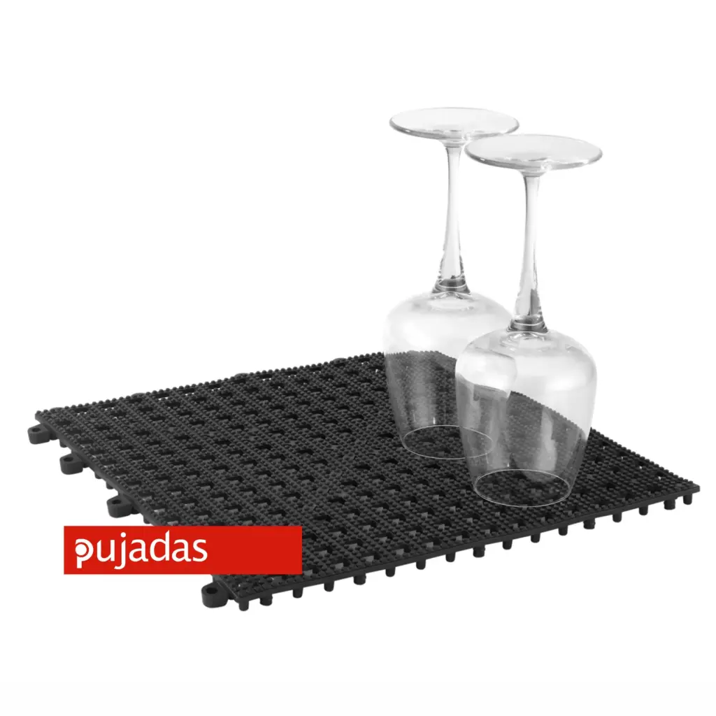 Alfombra barra negra 30x30 cm