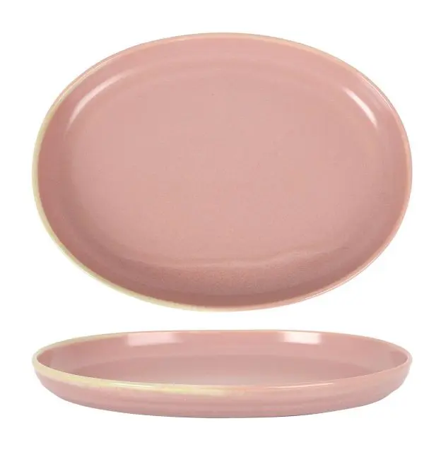 ZZ26 Fuente Oval Aljarafe Rosa 37X27,5X4 Cm.