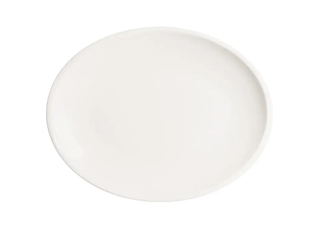 Fuente oval gourmet blanco 25x19x2 cm