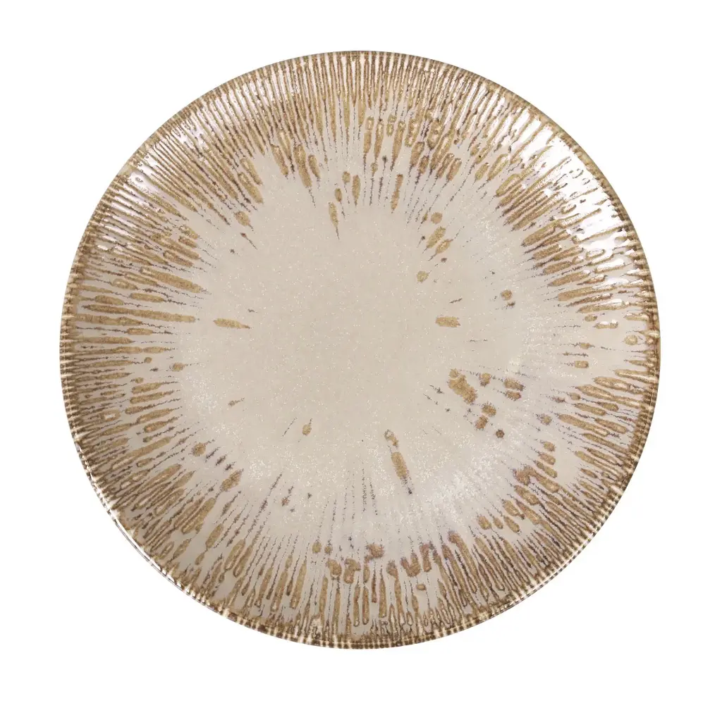 Plato Postre Gourmet Barroco I  21X2,2 Cm.          