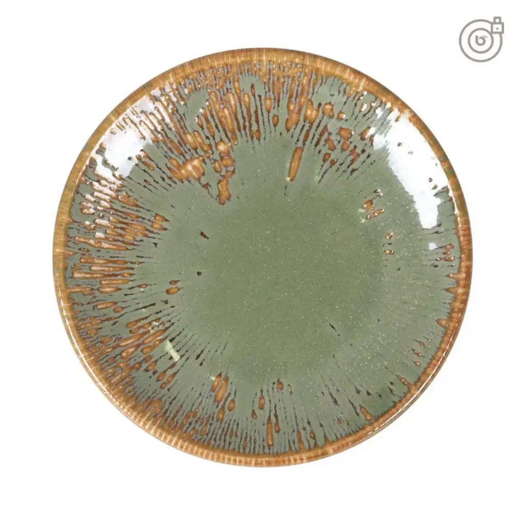 Plato pan gourmet Barroco II verde 15 cm