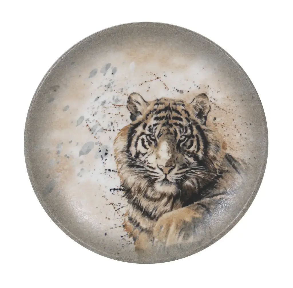 Plato postre Savanna tigre 21x2,2 cm