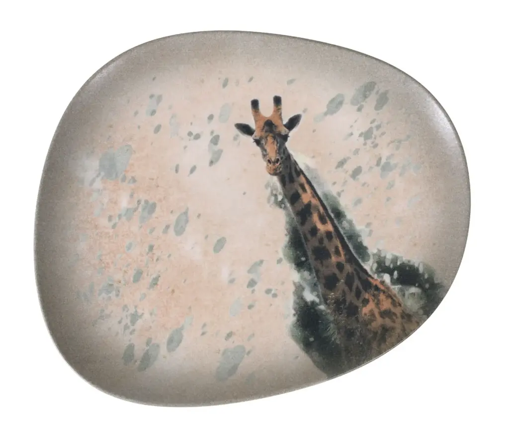 Plato Llano Tango Savanna Jirafa 33X27 Cm.