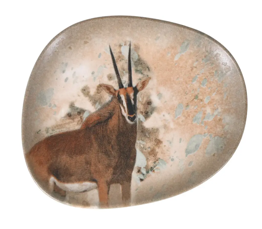 Plato postre Tango Savanna antilope 24x19,5 cm