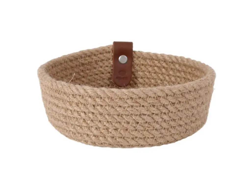 Cesta yute redonda 15x5 cm Viejo Valle