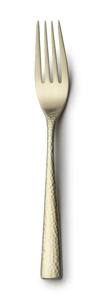 Tenedor postre Mercury mate champagne