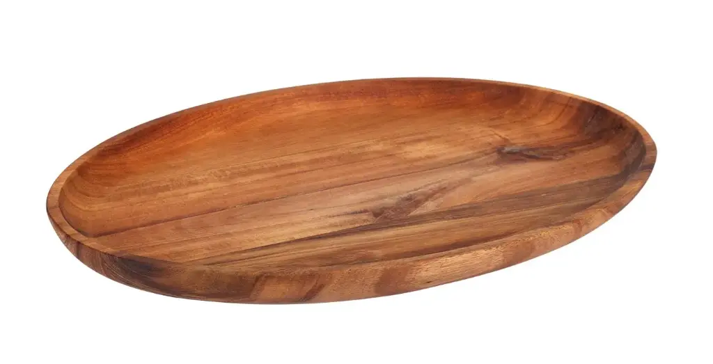 Tabla madera acacia oval 29,8x19,7x2,5 cm