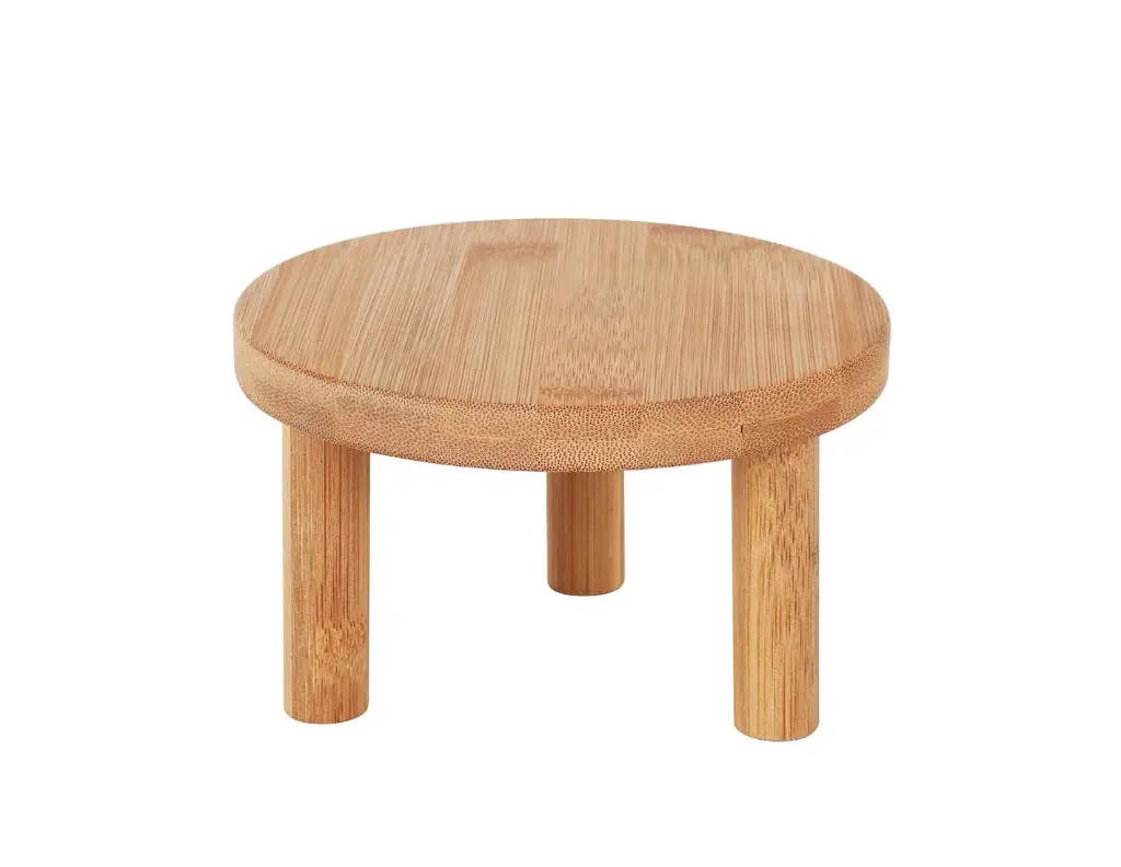 Pedestal madera bambú 24x14 cm