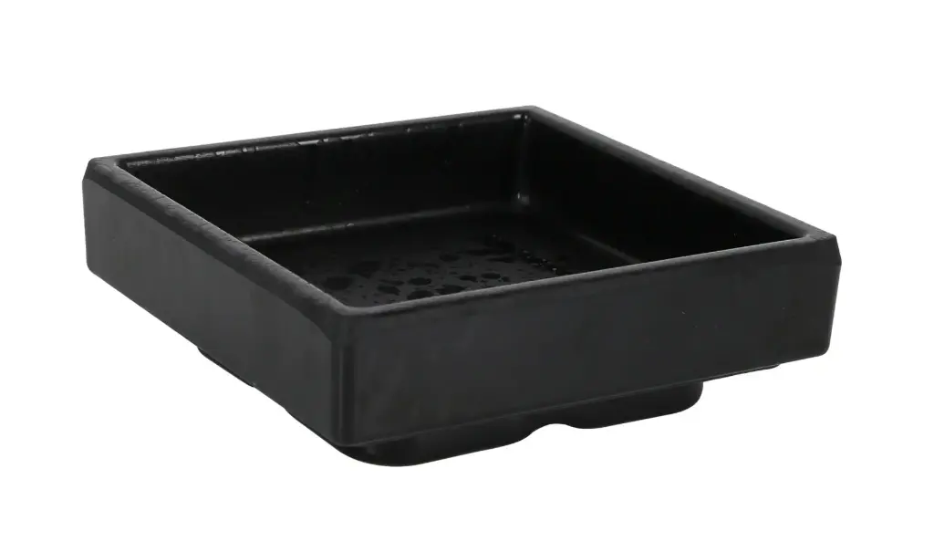 Fuente de melamina Adra negra 9x9x2,3 cm