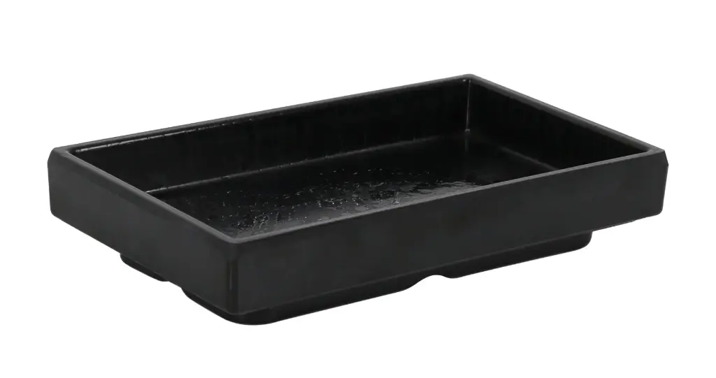 Fuente de melamina Adra negra 15x9x2,3 cm