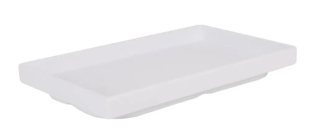 Fuente de melamina Adra blanca 25x15x2,3 cm