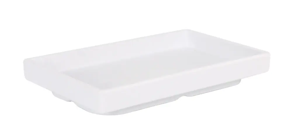 Fuente de melamina Adra blanca 20x12x2,3 cm