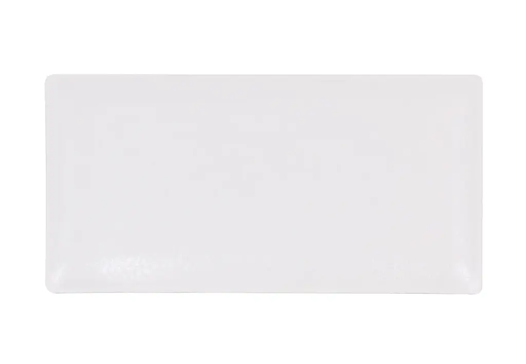Fuente rectangular Korio Arizona melamina blanca 30x15 cm