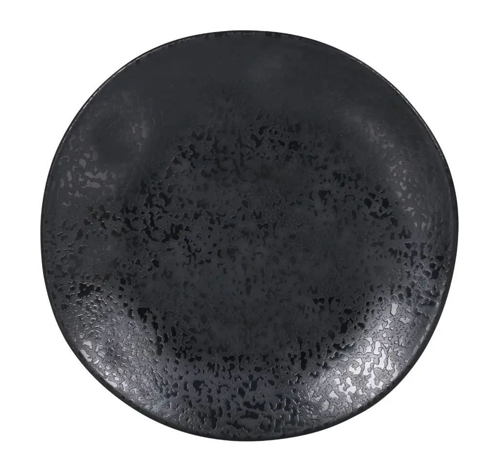 Plato postre Strega Arizona melamina negro 22 cm