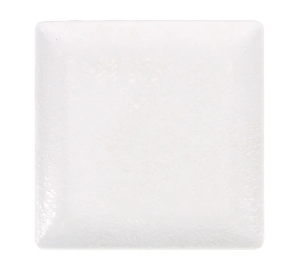 Plato postre Ming III melamina Arizona blanco 21x21 cm