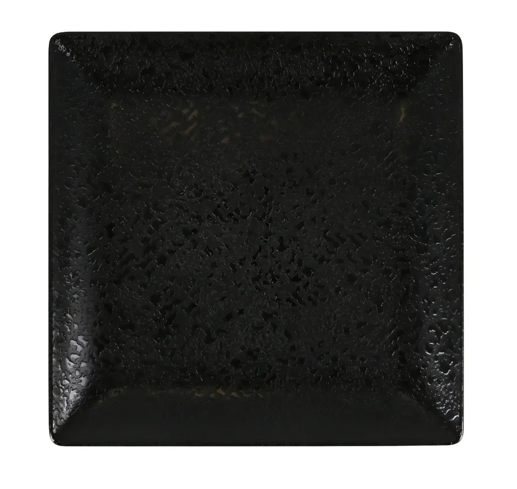 Plato postre Ming III melamina Arizona negro 21x21 cm