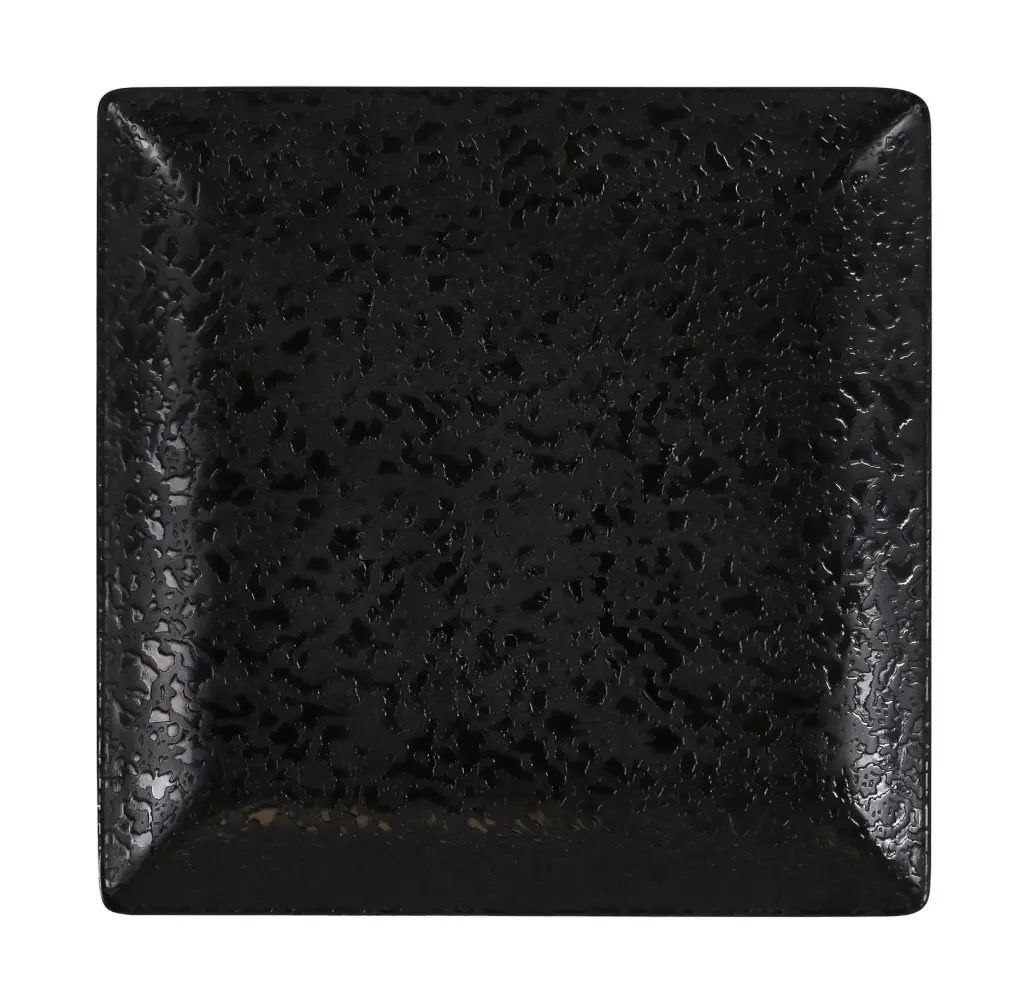 Plato pan Ming III melamina Arizona negro 16x16 cm