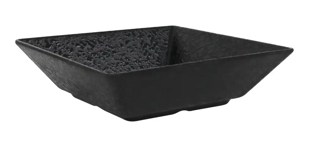 Plato hondo Ming III melamina Arizona negro 17,5x17,5x5 cm