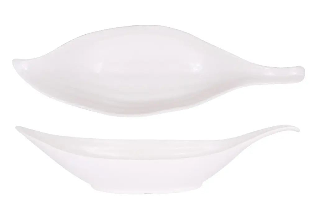 Ensaladera Kirpan Arizona melamina blanca 42x15 cm