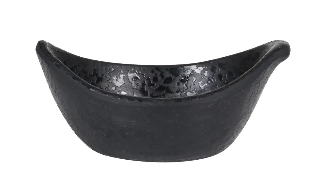 Bol oval Vinci Arizona melamina negro 11x7 cm