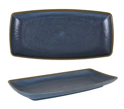Fuente Rectangular Melamina Axarquia Azul 29,5X14,5X3 Cm.