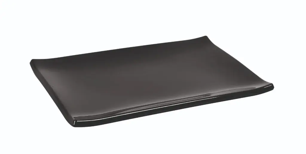 Fuente Rectangular Criollo Melamina Negra 24,5X15,5X2 Cm.