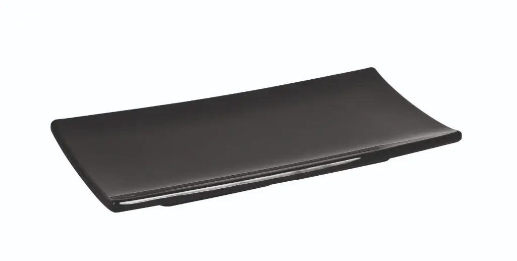 Fuente rectangular Criollo negra melamina 24x10,5x2,5 cm