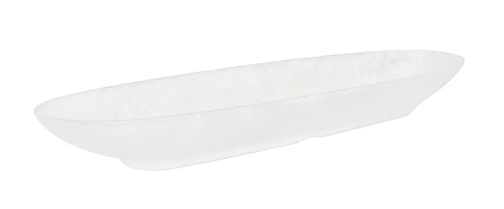 Fuente Croquette melamina blanca 33x9x4 cm