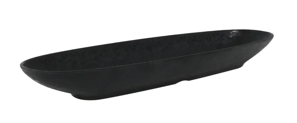 Fuente Croquette melamina negra 33x9x4 cm