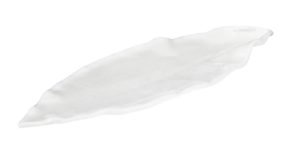 Fuente Leaf melamina blanca 24,5x7x2 cm
