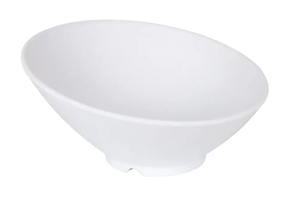 Ensaladera Trattoria melamina blanca mate 26,6x7,1x13,7 cm